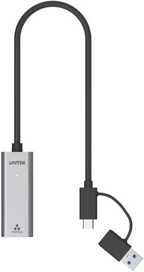 Unitek Converter Usb-c To Lan Gigabit Ethernet+usb-a Y-3465a