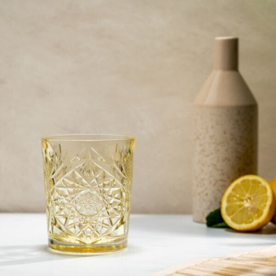 ONIS Set Pahare Pentru Apă Whiskey Cocktail Din Sticlă Galbene 350ml 6 Bucăți