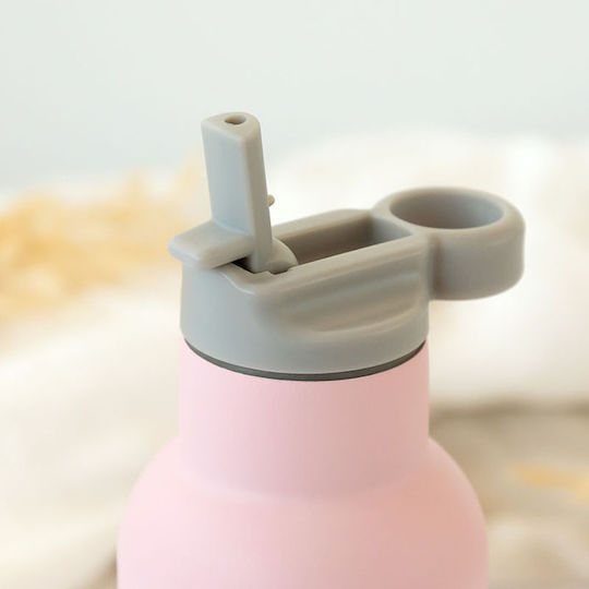 Kiokids Παιδικό Παγούρι Θερμός Ανοξείδωτο Ροζ 350ml