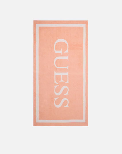Guess Beach Towel Cotton Coral 180x100cm.