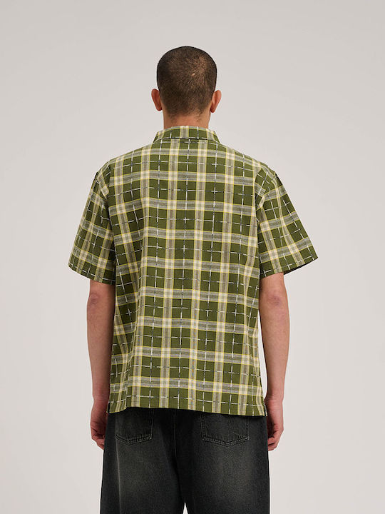 Short-sleeved Shirt Checked Braun