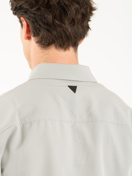Langärmeliges Overshirt Grau