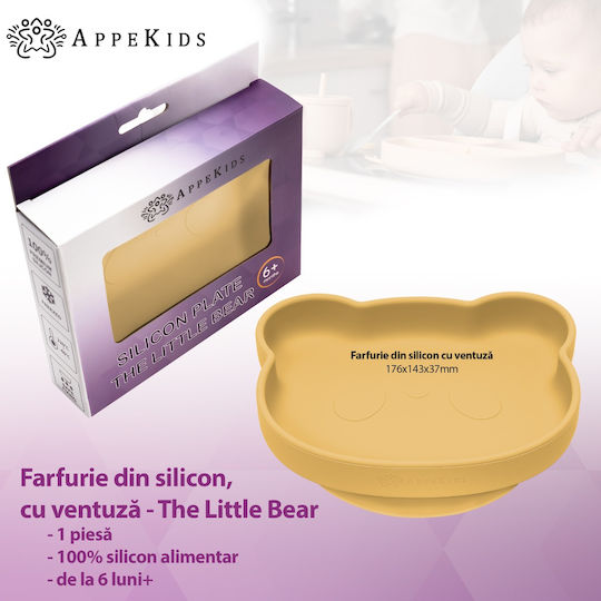 AppeKids Baby Food Plate made of Silicone Beige