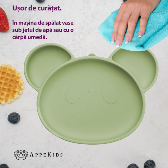 AppeKids Kinderteller aus Silikon Grün