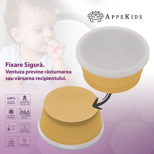 AppeKids Παιδικό Μπωλ Φαγητού από Σιλικόνη Μπεζ