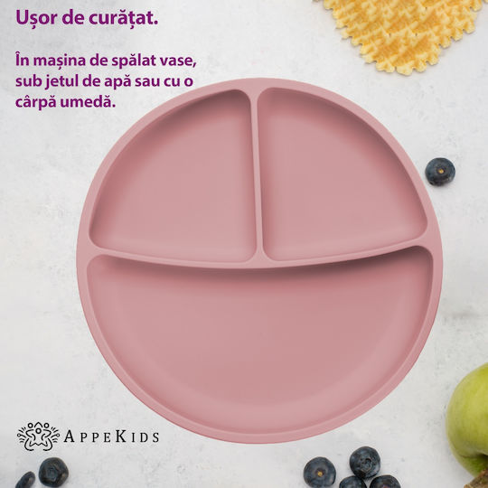 AppeKids Kinderteller aus Silikon Rosa