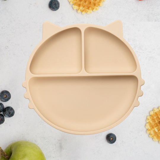 AppeKids Baby Food Plate made of Silicone Beige