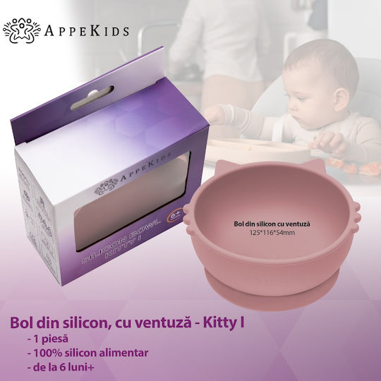 AppeKids Kinderessschale aus Silikon Rosa