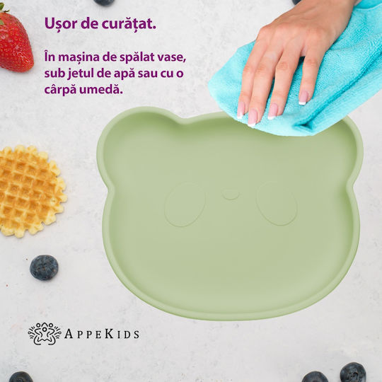AppeKids Baby Food Plate made of Silicone Green