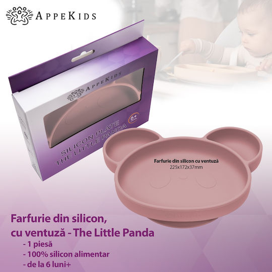 AppeKids Kinderteller aus Silikon Rosa