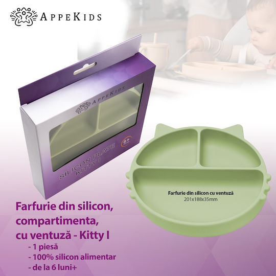 AppeKids Kinderteller aus Silikon Grün
