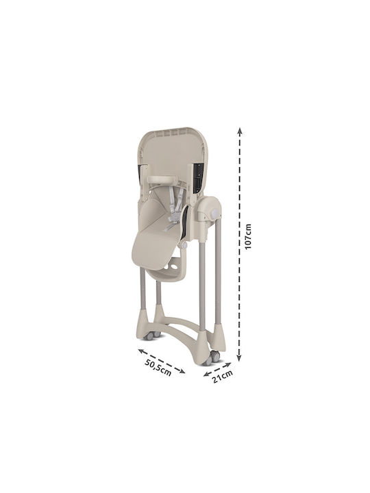 Lorelli Tummy Time Foldable Baby Highchair with Adjustable Height Gray