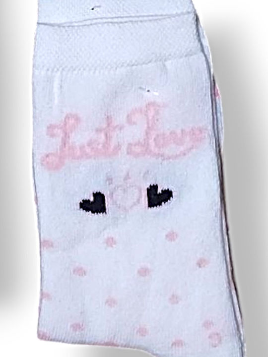 Babydom Șosete pentru Copii White, Pink 2 Perechi