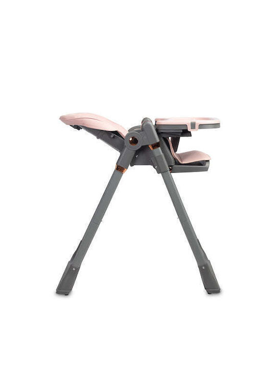 Caretero Vars Foldable Highchair with Metal Frame & Leatherette Seat Pink