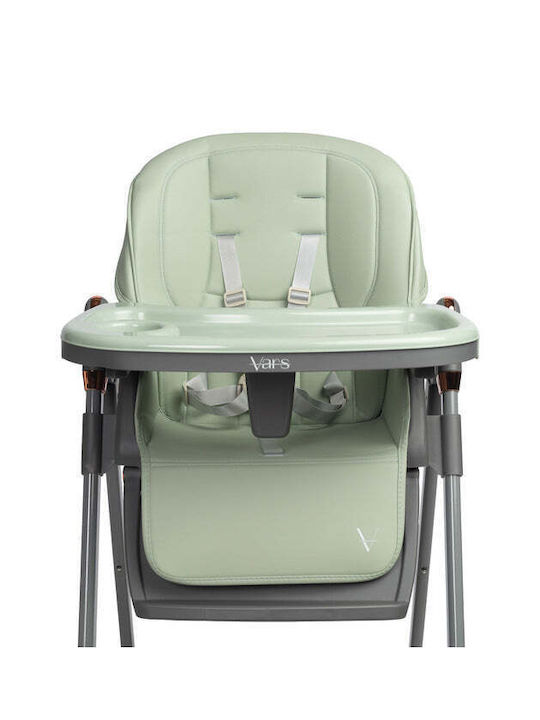 Caretero Vars Foldable Baby Highchair with Adjustable Height Mint