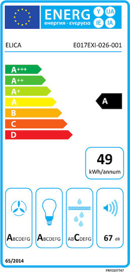 Elica Hidden 2.0 BL/A/72 Mecanism de Absorbție 72cm Negru