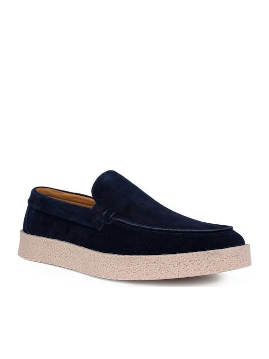Men's Leather Moccasins Blue