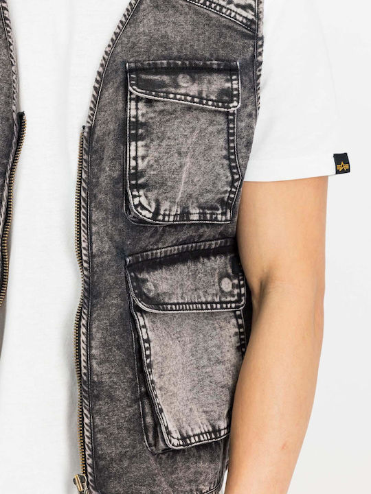 Sleeveless Denim Jacket Black