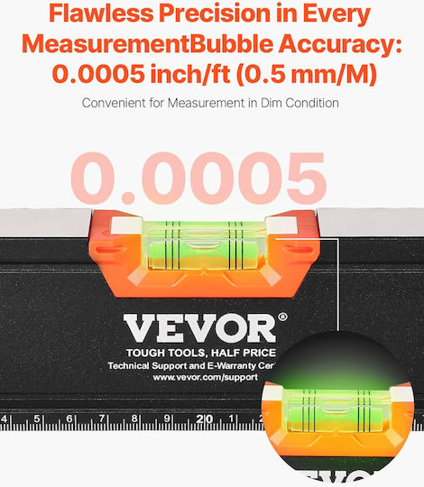 Vevor JXSPC48INCH2DI4XBV0 Αλφάδι Αλουμινίου Μαγνητικό Σετ 4τμχ