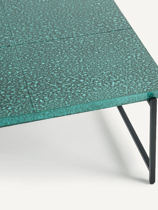 Sitting Room Outdoor Table with Ceramic Surface and Metal Frame Natural 80x80x34cm