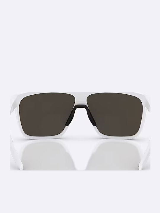 Bliz Men's Sunglasses with White Plastic Frame and Blue Mirror Lens