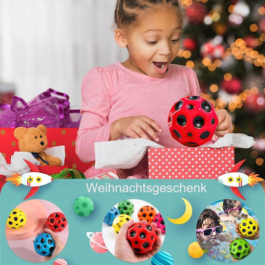 Poudya Bouncy Moon Ball Kids Crazy Ball Orange 15cm.