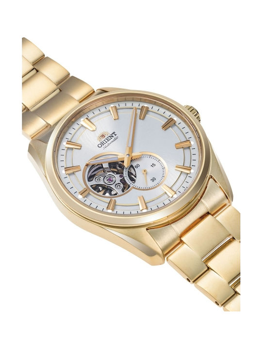 Orient Semi Skeleton Men's Watch 40.8mm Automatic with Gold Metal Bracelet