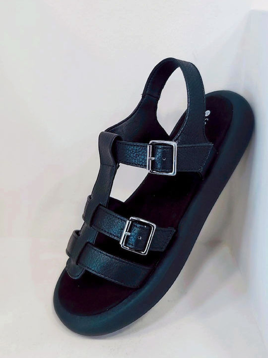 Women's Flat Sandals Anatomic in Black Color