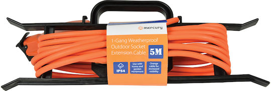 Mercury Waterproof Extension Cable Cord 5m Orange