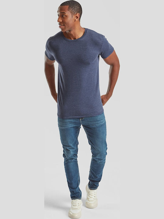Fruit of the Loom Iconic Men's Short Sleeve Promotional T-Shirt Heather Navy
