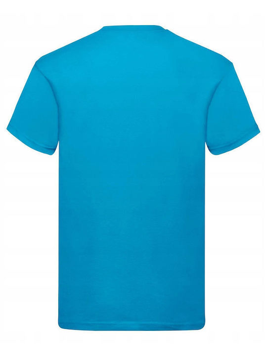 Fruit of the Loom Ανδρικό Διαφημιστικό T-shirt Κοντομάνικο Azure Blue