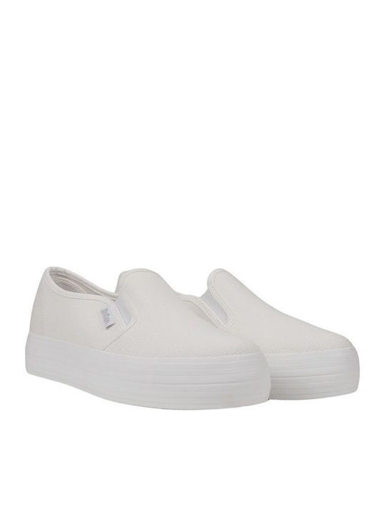 Γυναικεία Slip-On Πάνινα Λευκά