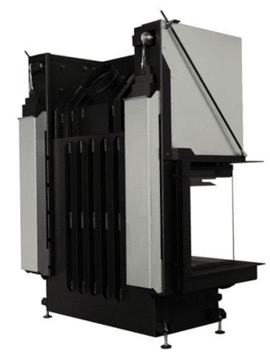 A. Caminetti Crystal 100 Premium Kaminofen Holz 13kW Dreiseitige mit Schranktüren