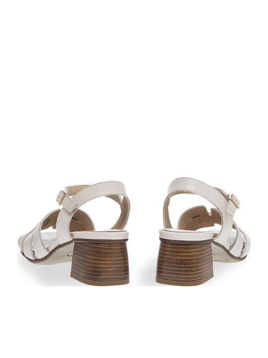 Leather Sandals Beige