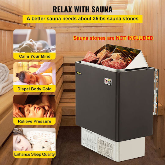 Electric Sauna Heater External Control 9kW Sauna Stove Sauna Room Spa