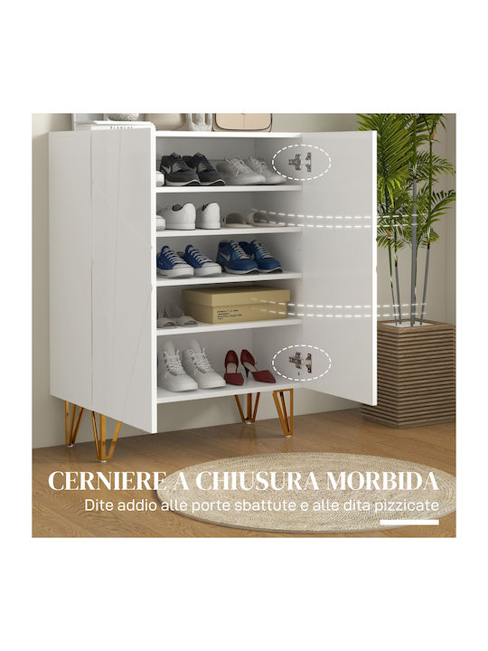 Wooden Shoe Organizer White 72x31.5x95cm
