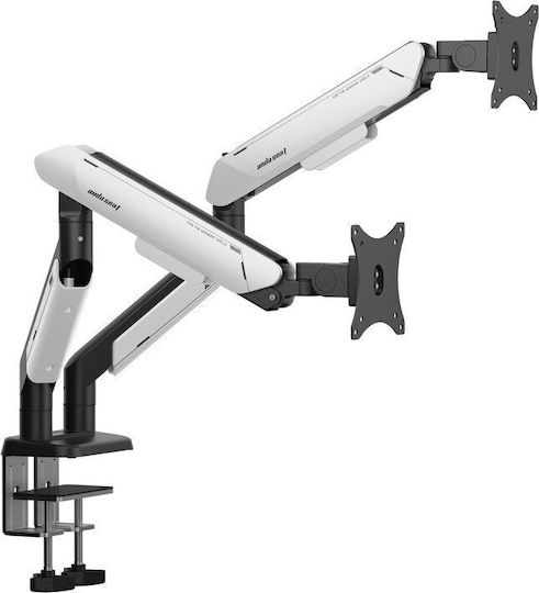 Anda Seat Stand Desk Mounted for 2 Monitors up to 42" with Arm (AD-W-A9-2S-BW)