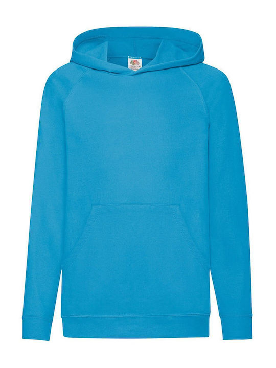 Fruit of the Loom Kinder-Sweatshirt mit Kapuze und Taschen Lazur