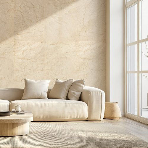 3D Wall Panels With Glue Yellow 48x24cm 4 Pieces