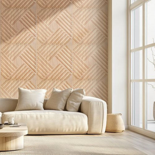 3D Wall Panels from PVC with Glue Brown 50x50cm 12 Pieces