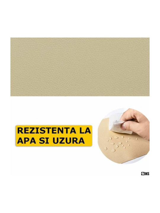 Folie din piele ecologică Siks autoadezivă pentru reparații canapea fotoliu scaun interior auto dimensiune 75 x 250 cm crem