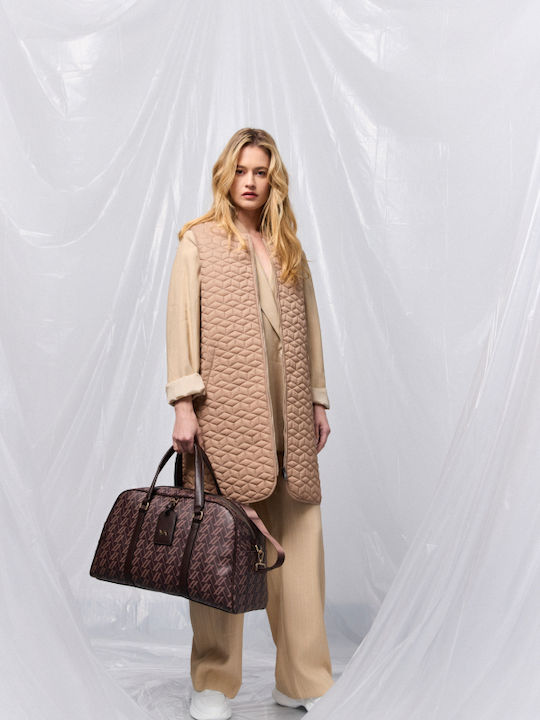 Women's Long Lifestyle Jacket for Spring or Autumn Beige