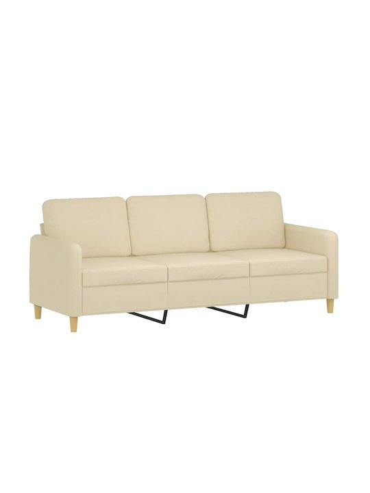 Living Room Furniture Set 3-Seater & 2-Seater & Armchair & Stool Beige