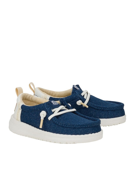 Kids Loafers & Moccasins with Laces Blue Wally
