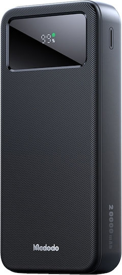Mcdodo MC-4230 Power Bank 20000mAh 22.5W με 2 Θύρες USB-A και Θύρα USB-C Power Delivery / Quick Charge 3.0 Μαύρο