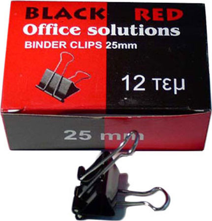 Black Red Металик Клипове 25mm Черни