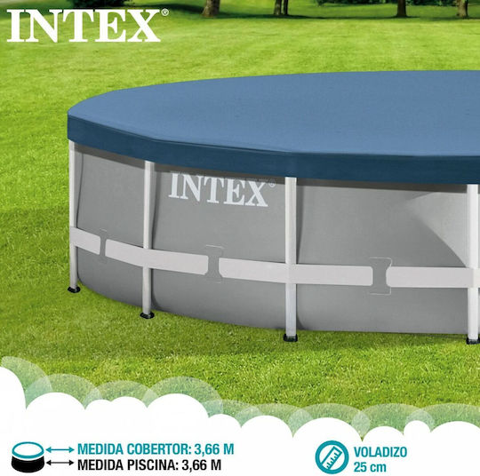 Intex Sun Protective Round Pool Cover Prism & Metal Frame with Frame Diameter 366cm 1pcs