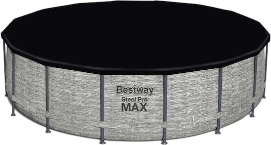 Bestway Frame Προστατευτικό Κάλυμμα Πισίνας Μπλε 488x120εκ.