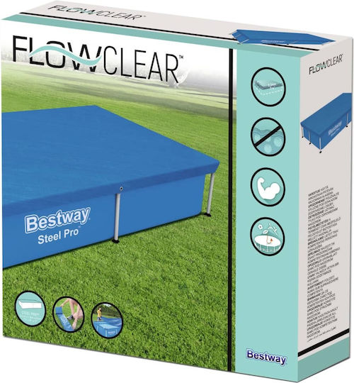 Bestway Sun Protective Rectangular Pool Cover 224x154cm 1pcs