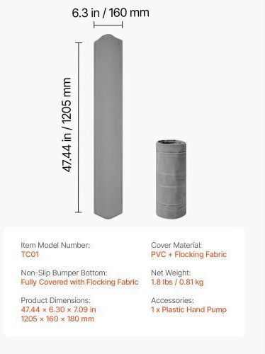 Vevor Baby Proofing Protector Made of Plastic in Gray Colour 47.4x18x18cm